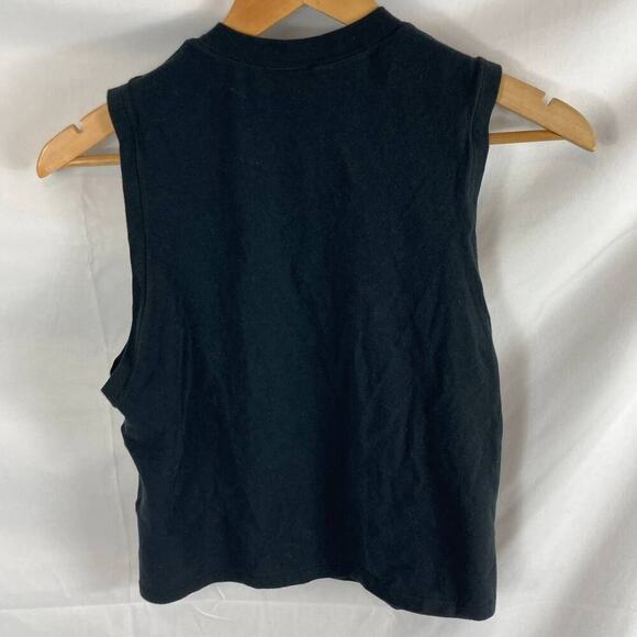 Skims Cotton Jersey Mock Neck Tank Black Size 3X - Picture 4 of 7